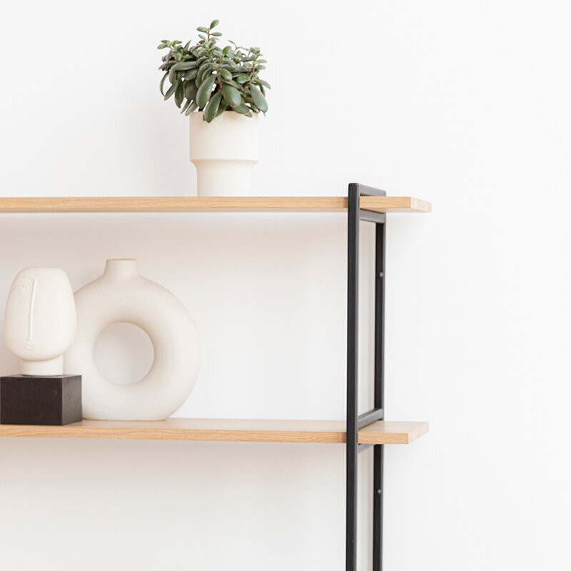 Design cabinet | Modular Cabinet MC-5L Oak white lacquer | Studio HENK | 