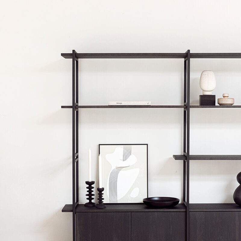 Design cabinet | Modular Cabinet MC-5L Oak white lacquer | Studio HENK | 