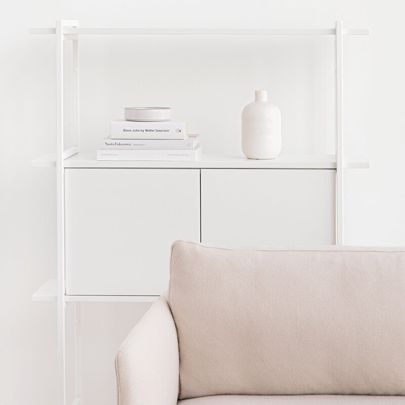 Design cabinet | Modular Cabinet MC-5L Oak white lacquer | Studio HENK | 