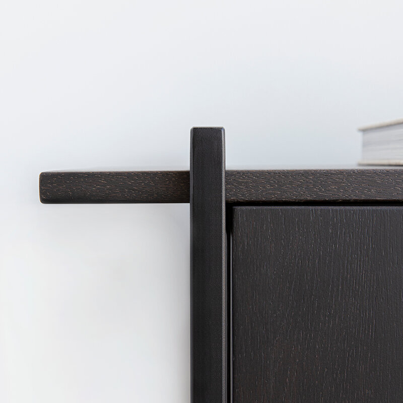 Design cabinet | Modular Cabinet MC-5L Oak white lacquer | Studio HENK | 
