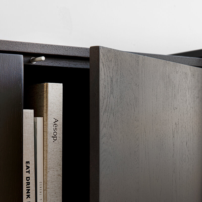Design cabinet | Modular Cabinet MC-5L Oak white lacquer | Studio HENK | 