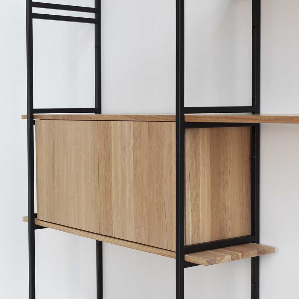 Design cabinet | Modular Cabinet MC-5L Oak white lacquer | Studio HENK | 