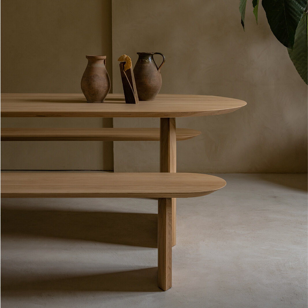 Design Dining Bench | Slot bench Oak smoked stain | Oak smoked stain | Studio HENK | 