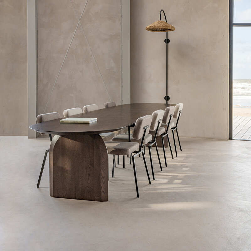 Design modern dining chair | Ode Chair without armrest Beige facet beige1037 | Studio HENK | 