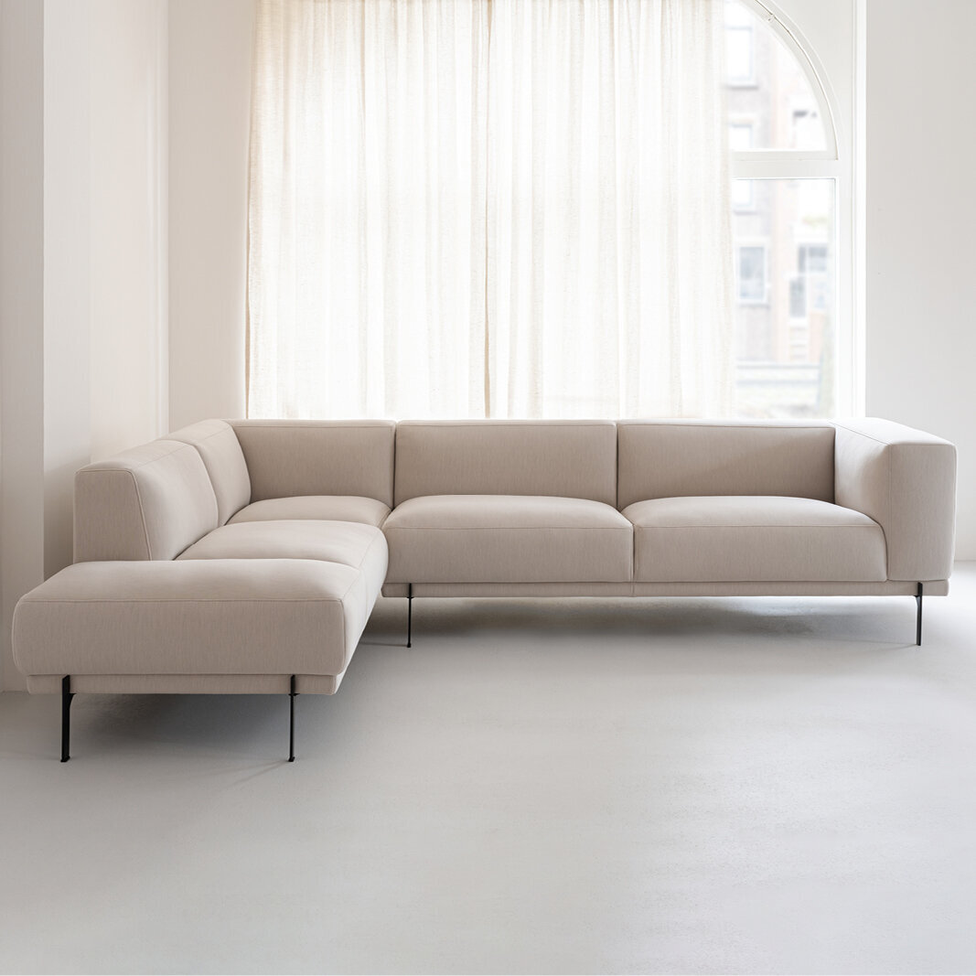 Design modern sofa | Cave 2.5 seater corner sofa left Beige | Studio HENK | 
