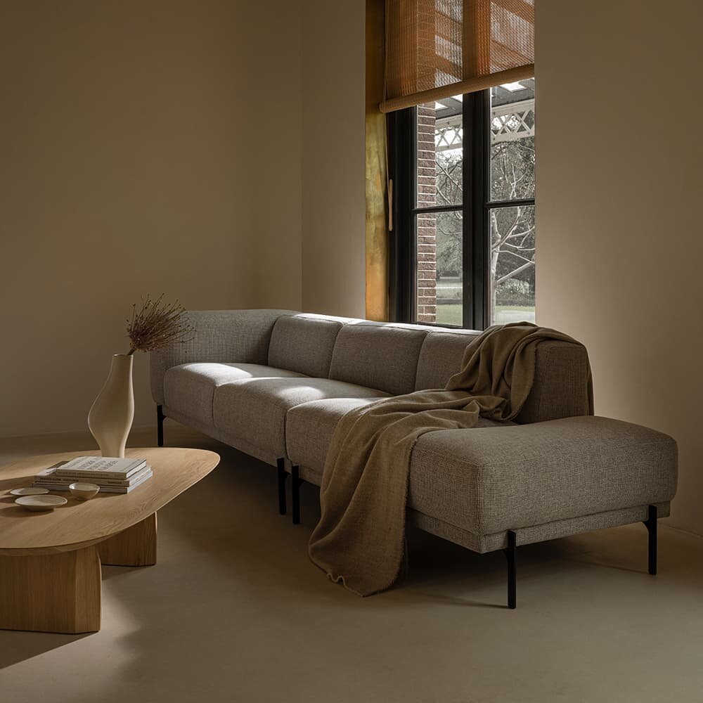 Design modern sofa | Cave 2.5 seater corner sofa left Beige | Studio HENK | 