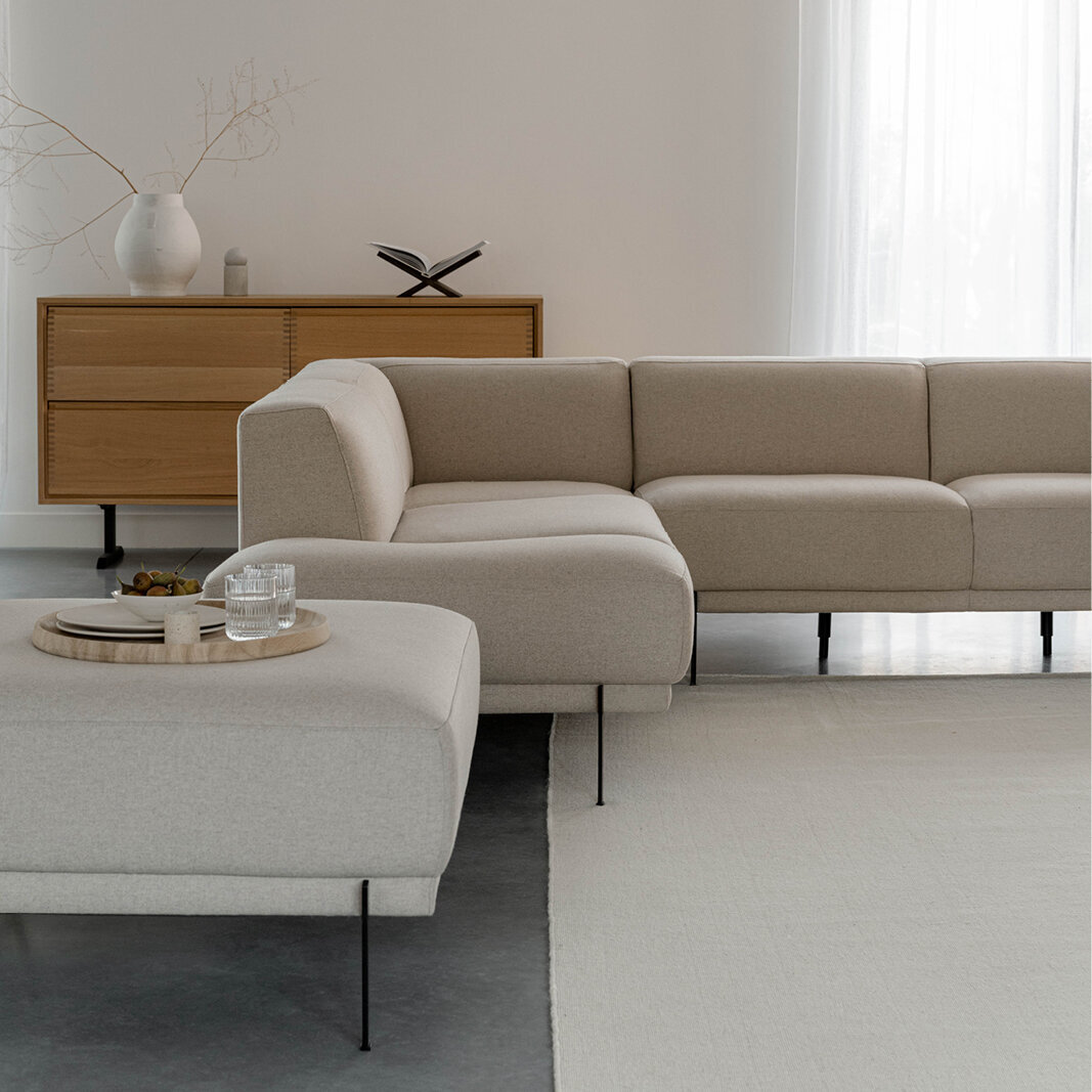 Design modern sofa | Cave 2.5 seater corner sofa left Beige | Studio HENK | 