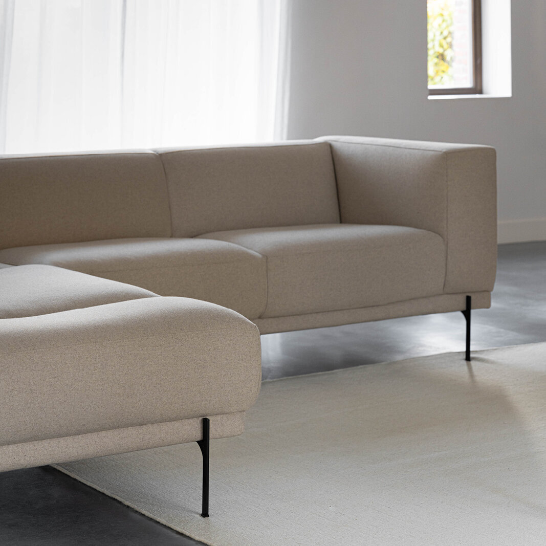 Design modern sofa | Cave 2.5 seater corner sofa left Beige | Studio HENK | 