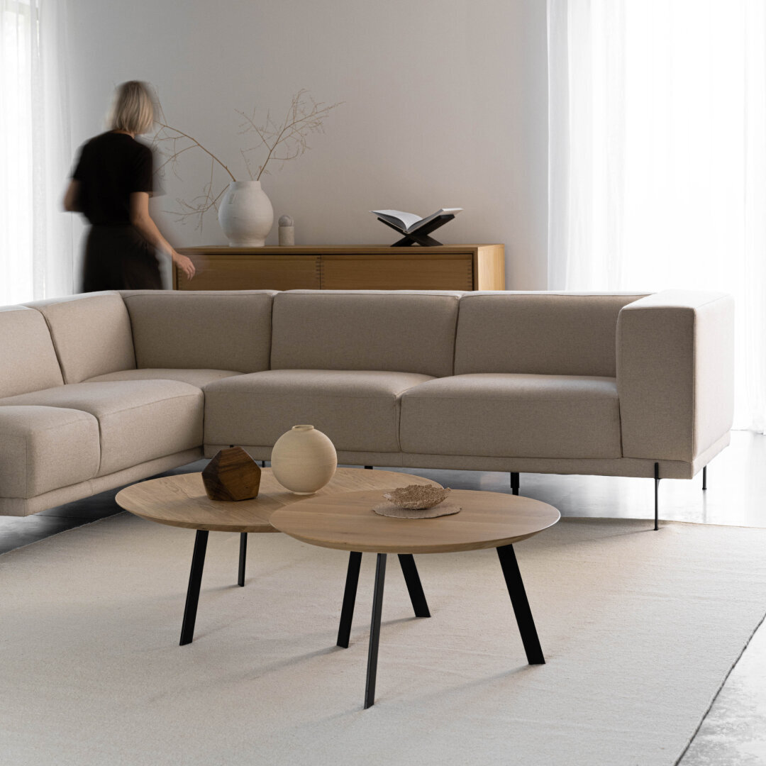 Design modern sofa | Cave 2.5 seater corner sofa left Beige | Studio HENK | 