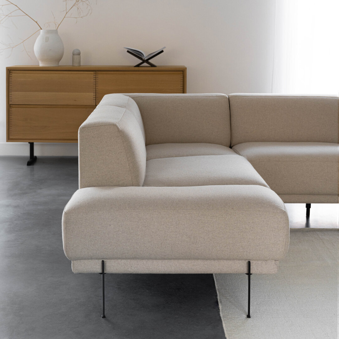 Design modern sofa | Cave 2.5 seater corner sofa left Beige | Studio HENK | 