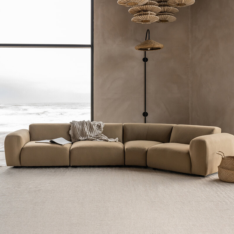 Design modern sofa | Cosy 4 seater 45 degree corner sofa Beige | Studio HENK | 