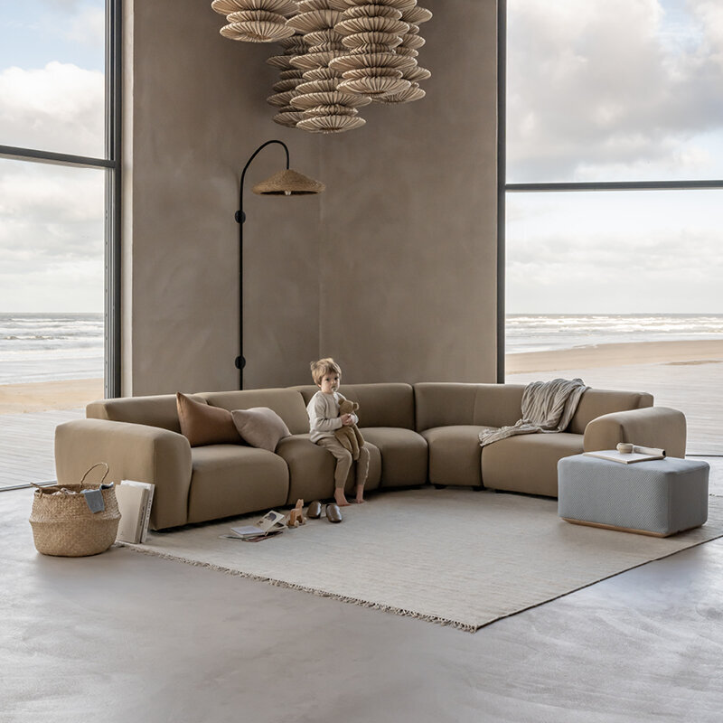 Design modern sofa | Cosy 4 seater 45 degree corner sofa Beige | Studio HENK | 