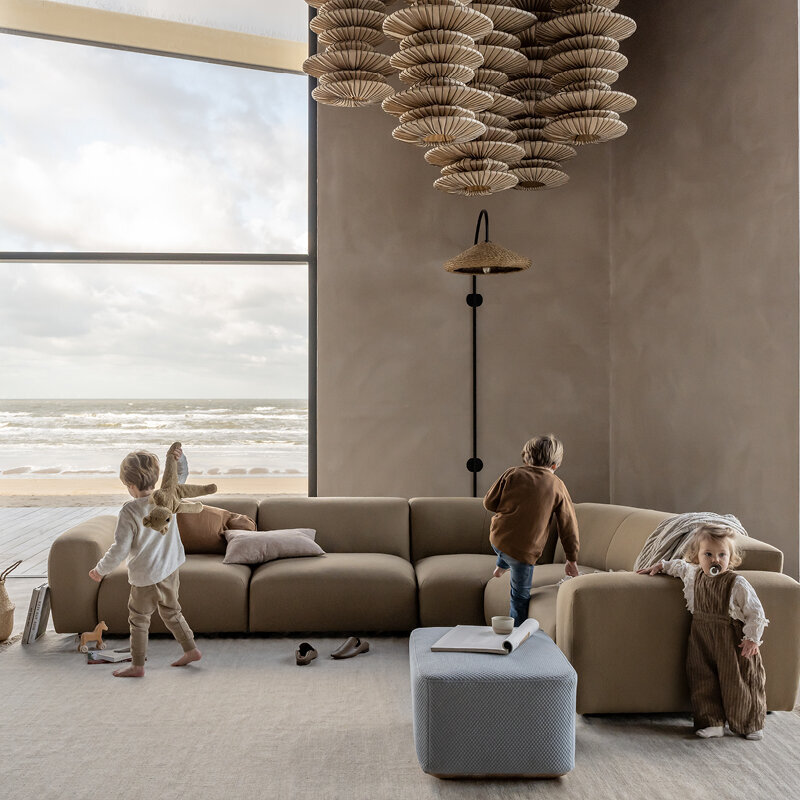 Design modern sofa | Cosy 4 seater 45 degree corner sofa Beige | Studio HENK | 