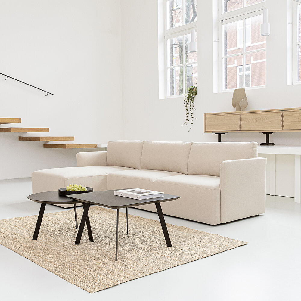 Design Coffee Table | New Co Coffee Table 70 Square Black | Oak natural lacquer | Studio HENK | 