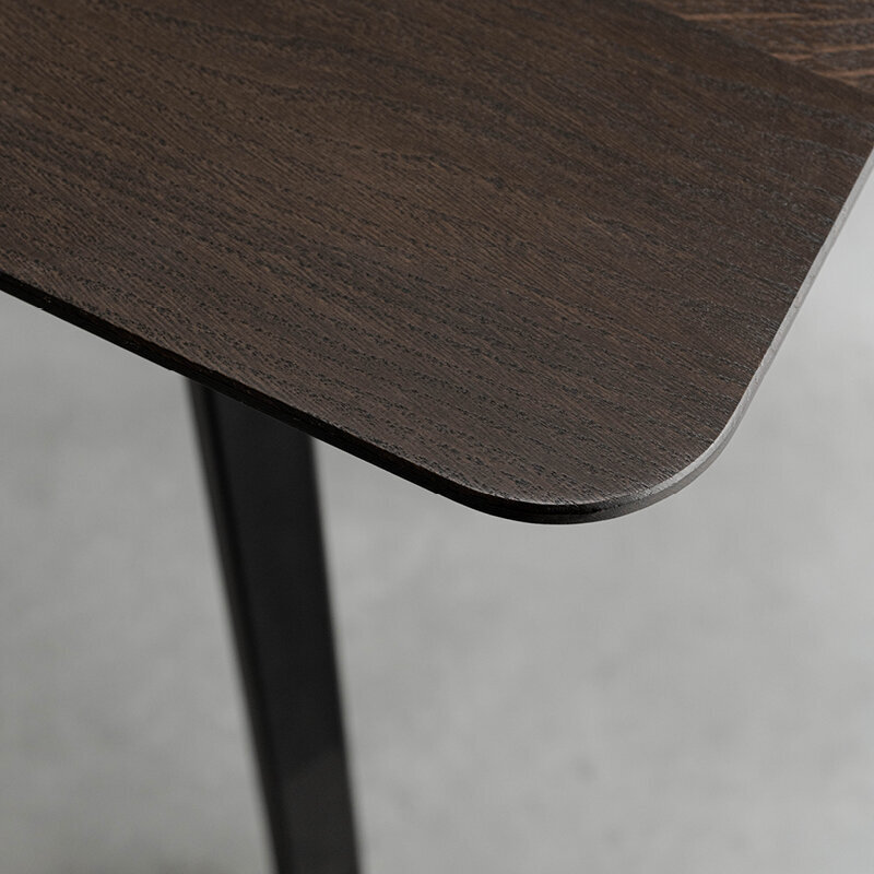 Rectangular Design dining table | New Classic Home Desk Steel black powdercoating | Oak hardwax oil natural light | Studio HENK | 