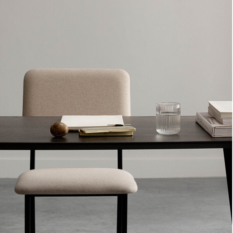 Rectangular Design dining table | New Classic Home Desk Steel black powdercoating | Oak hardwax oil natural light | Studio HENK | 