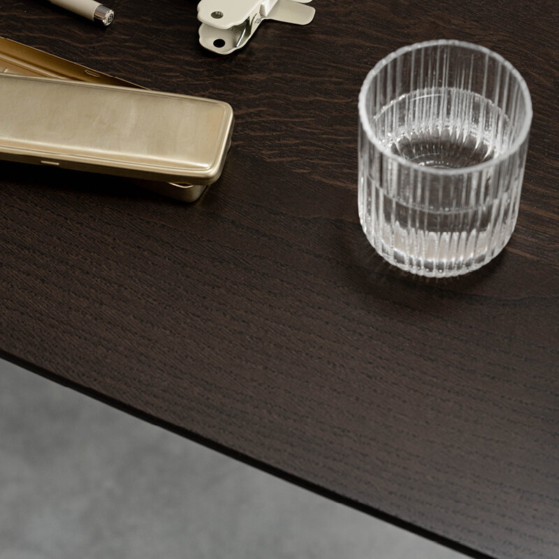 Rectangular Design dining table | New Classic Home Desk Steel black powdercoating | Oak hardwax oil natural light | Studio HENK | 