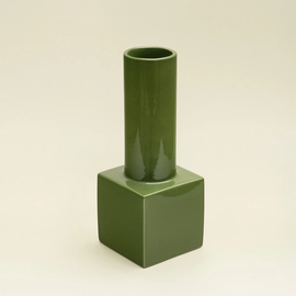Display vase olive green