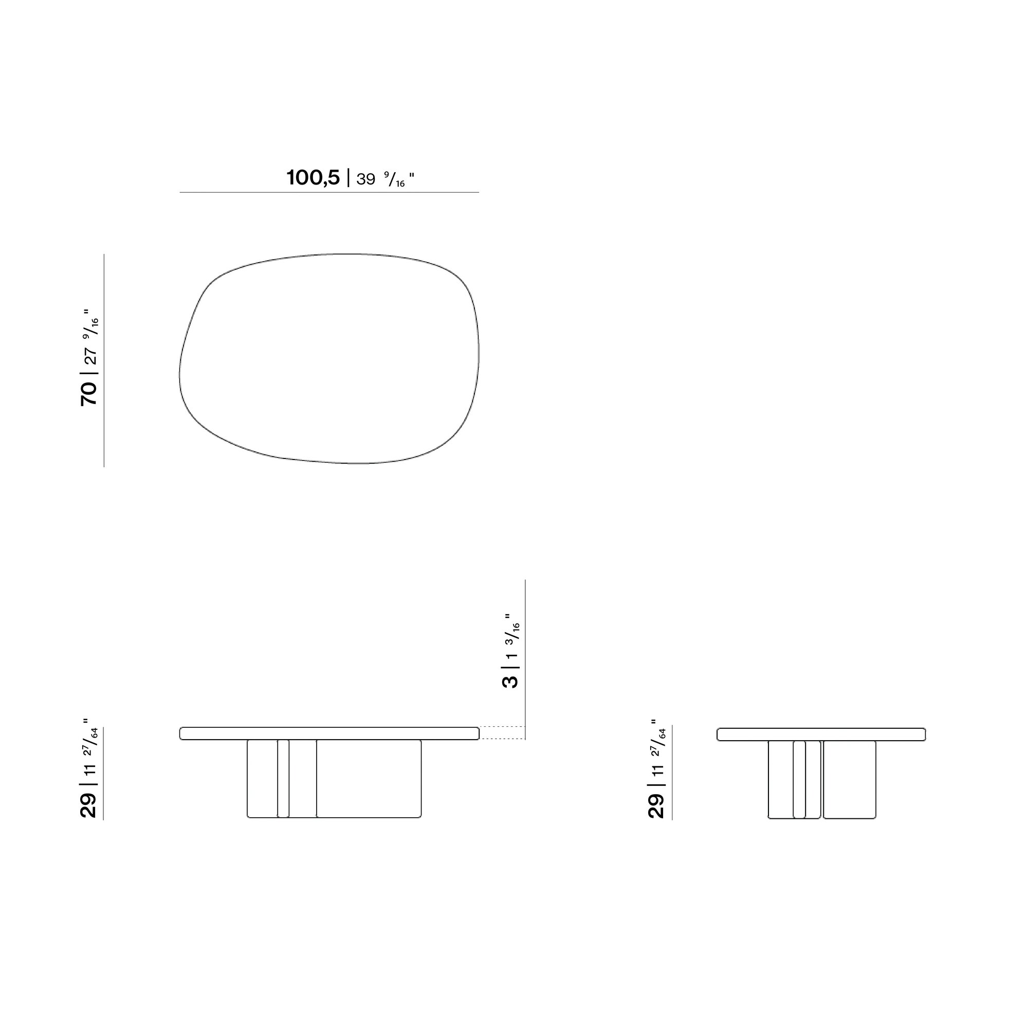 Design Coffee Table | Federico Coffee Table Walnut naturel lacquer | Walnut naturel lacquer | Studio HENK | 