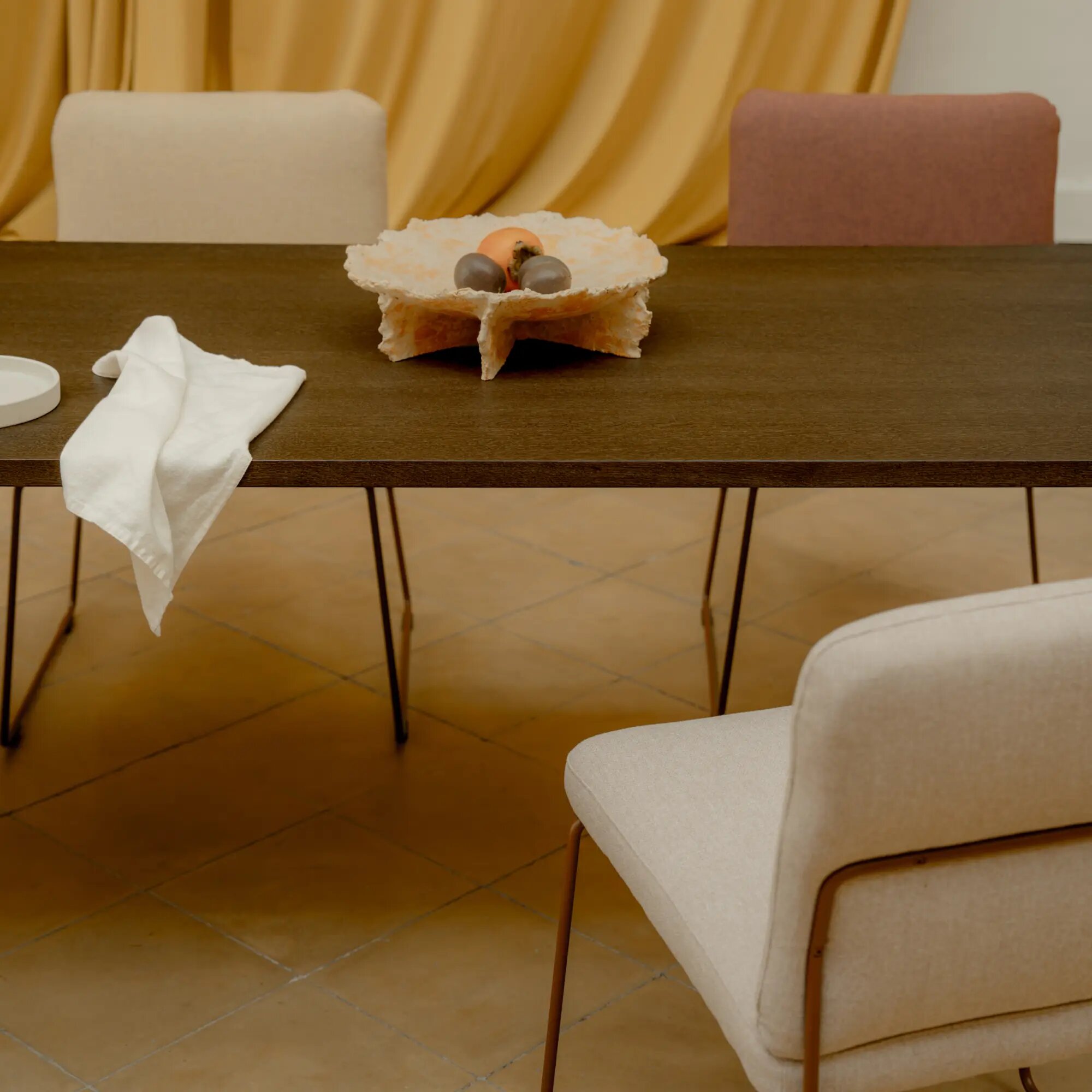 Design modern dining chair | Unfold Chair Pink orion blossom166 | Studio HENK | 