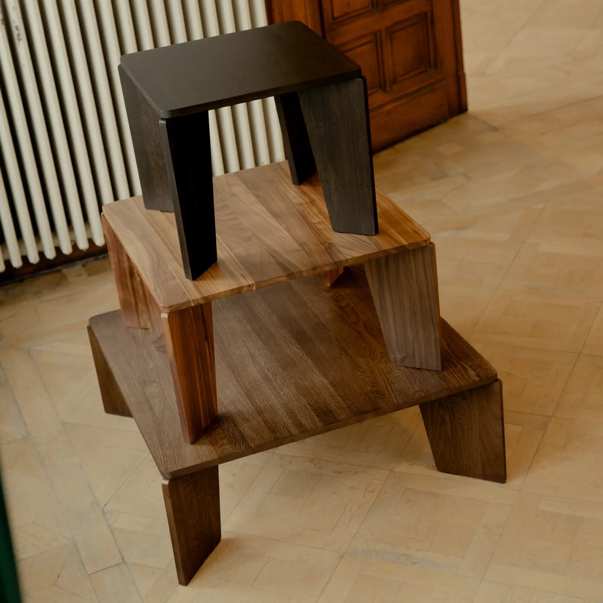 Design Coffee Table | Taper Coffee Table 50 Oak dark brown stain 3063 | Oak dark brown stain 3063 | Studio HENK | 