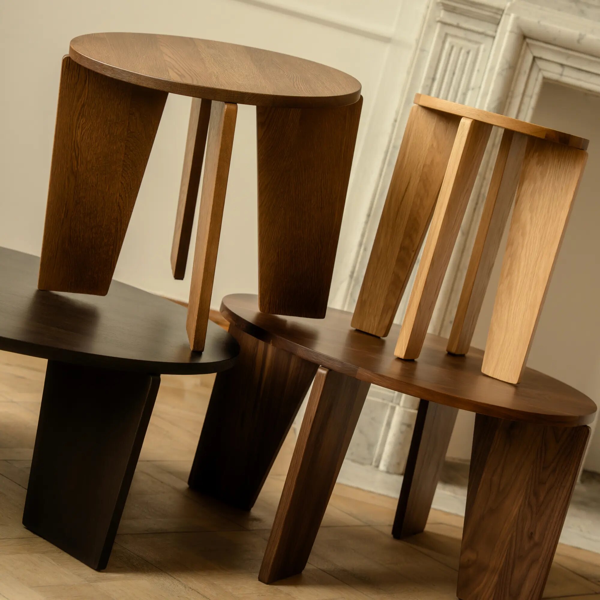 Design Coffee Table | Taper Coffee Table 50 Oak dark brown stain 3063 | Oak dark brown stain 3063 | Studio HENK | 