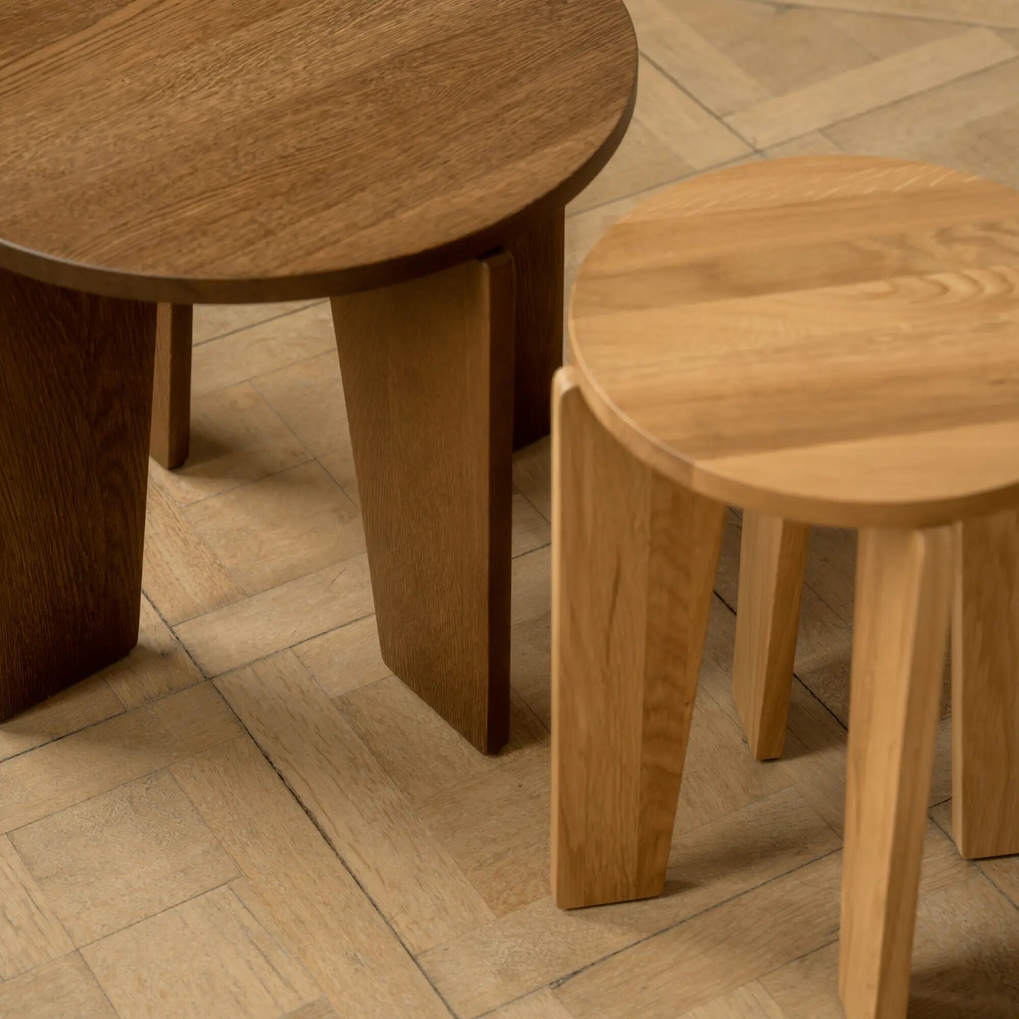 Design Coffee Table | Taper Coffee Table 50 Oak dark brown stain 3063 | Oak dark brown stain 3063 | Studio HENK | 