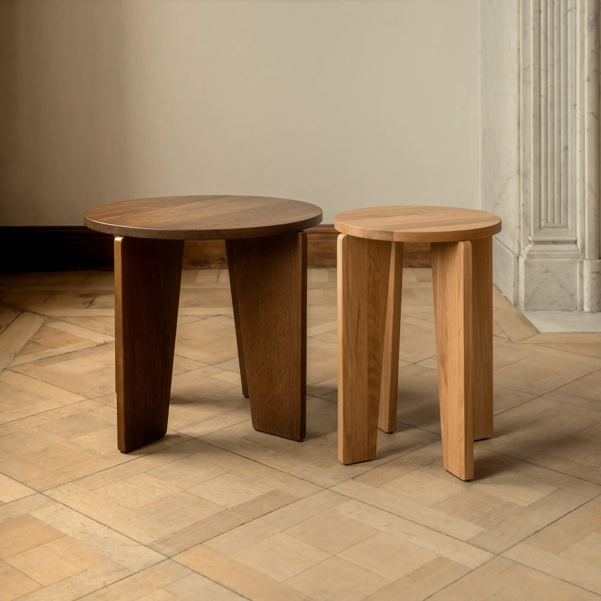 Design Coffee Table | Taper Coffee Table 50 Oak dark brown stain 3063 | Oak dark brown stain 3063 | Studio HENK | 