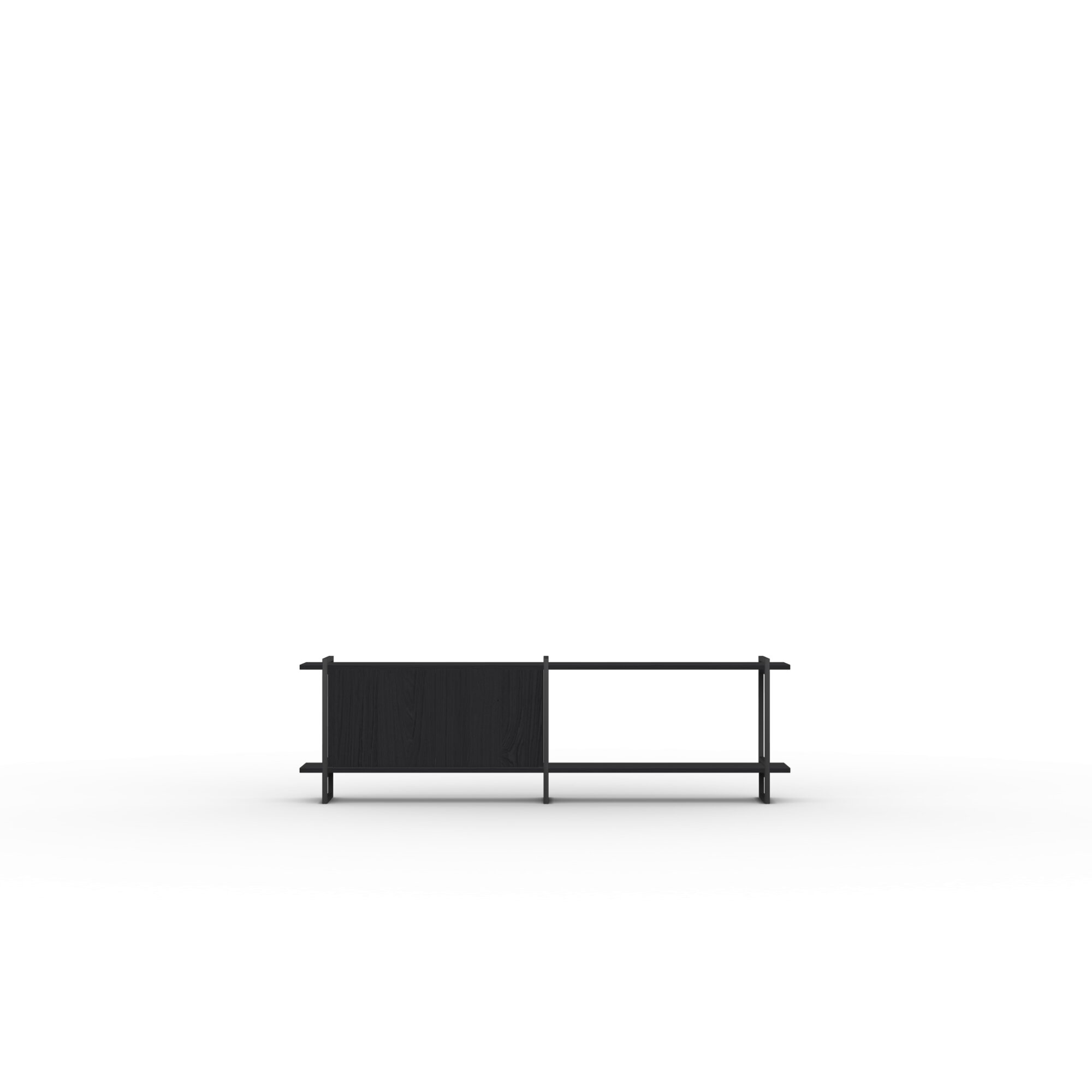Design cabinet | Modular Cabinet MC-2L Oak black lacquer | Studio HENK | 