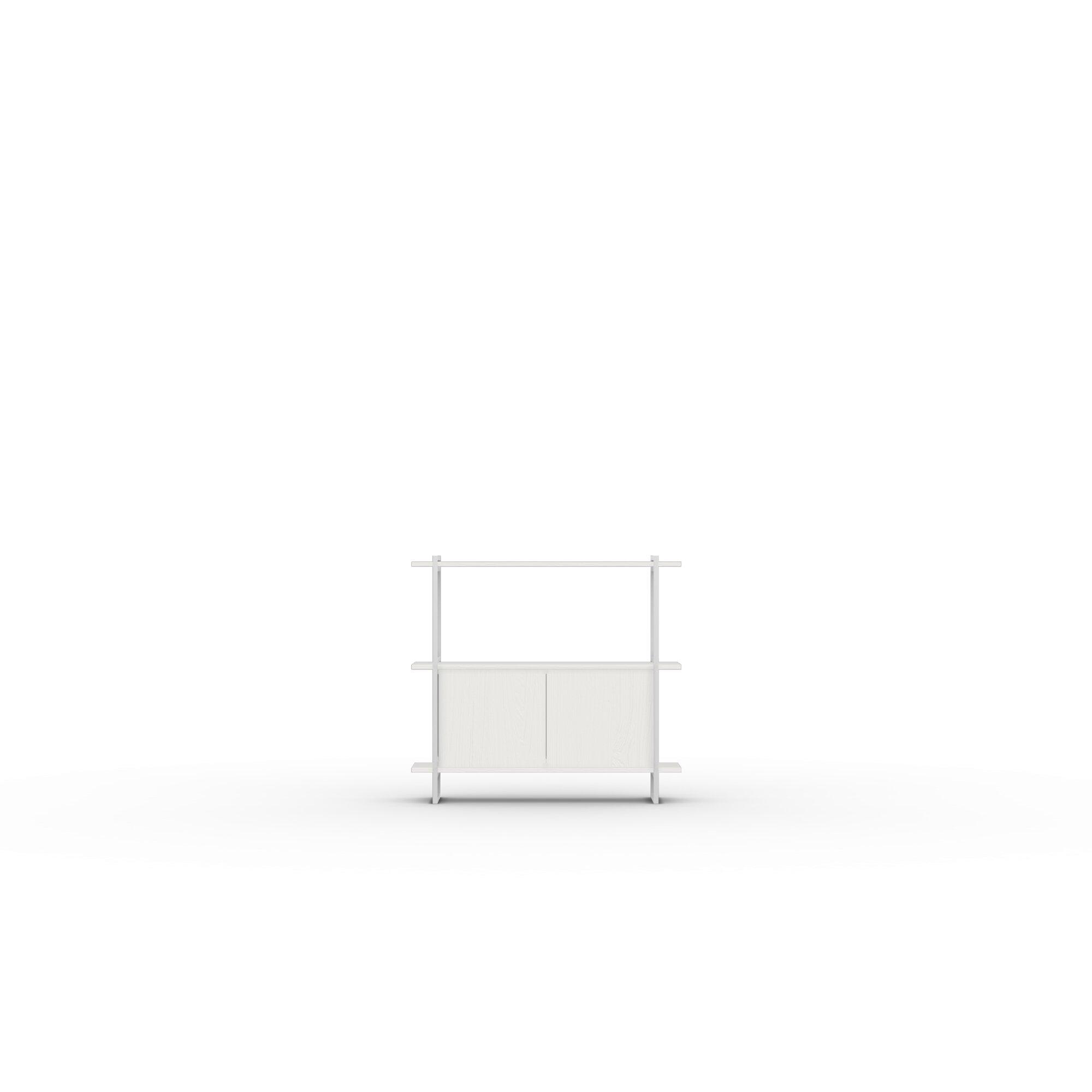 Design cabinet | Modular Cabinet MC-3L Oak white lacquer | Studio HENK | 