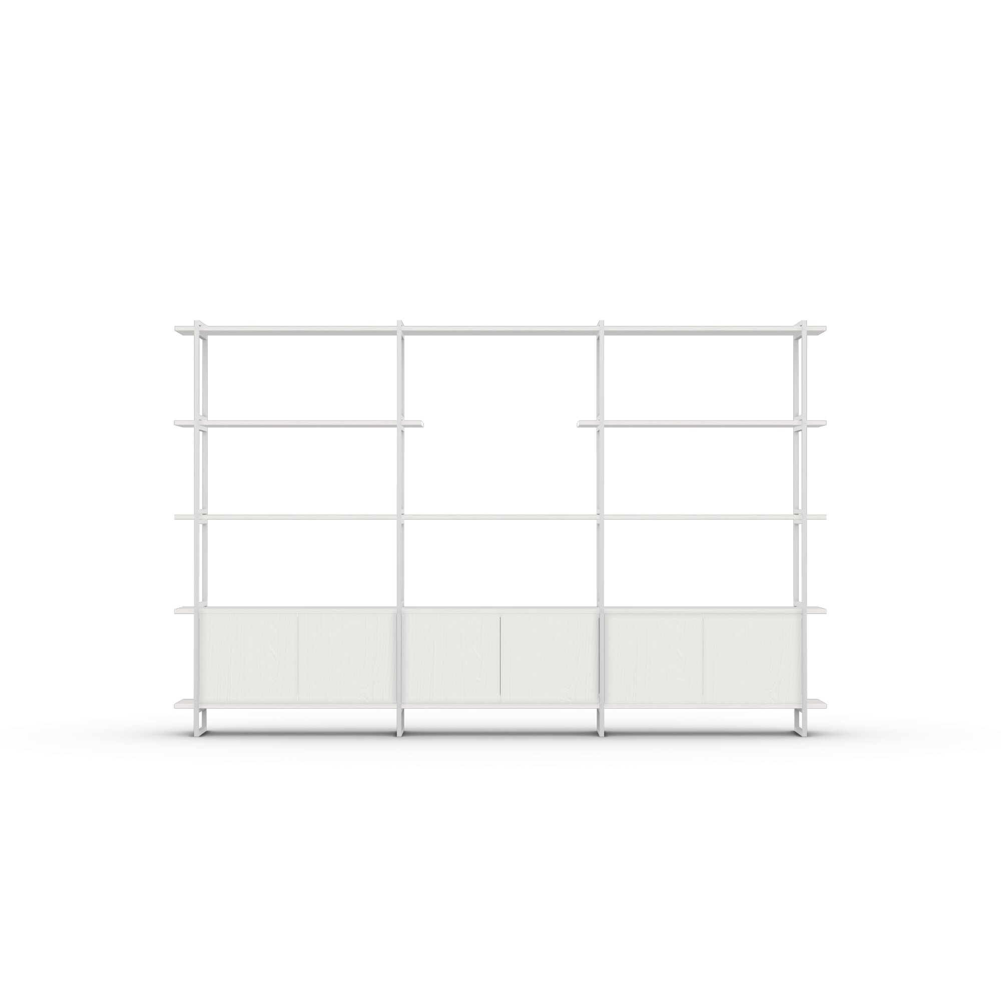 Design cabinet | Modular Cabinet MC-5L Oak white lacquer | Studio HENK | 