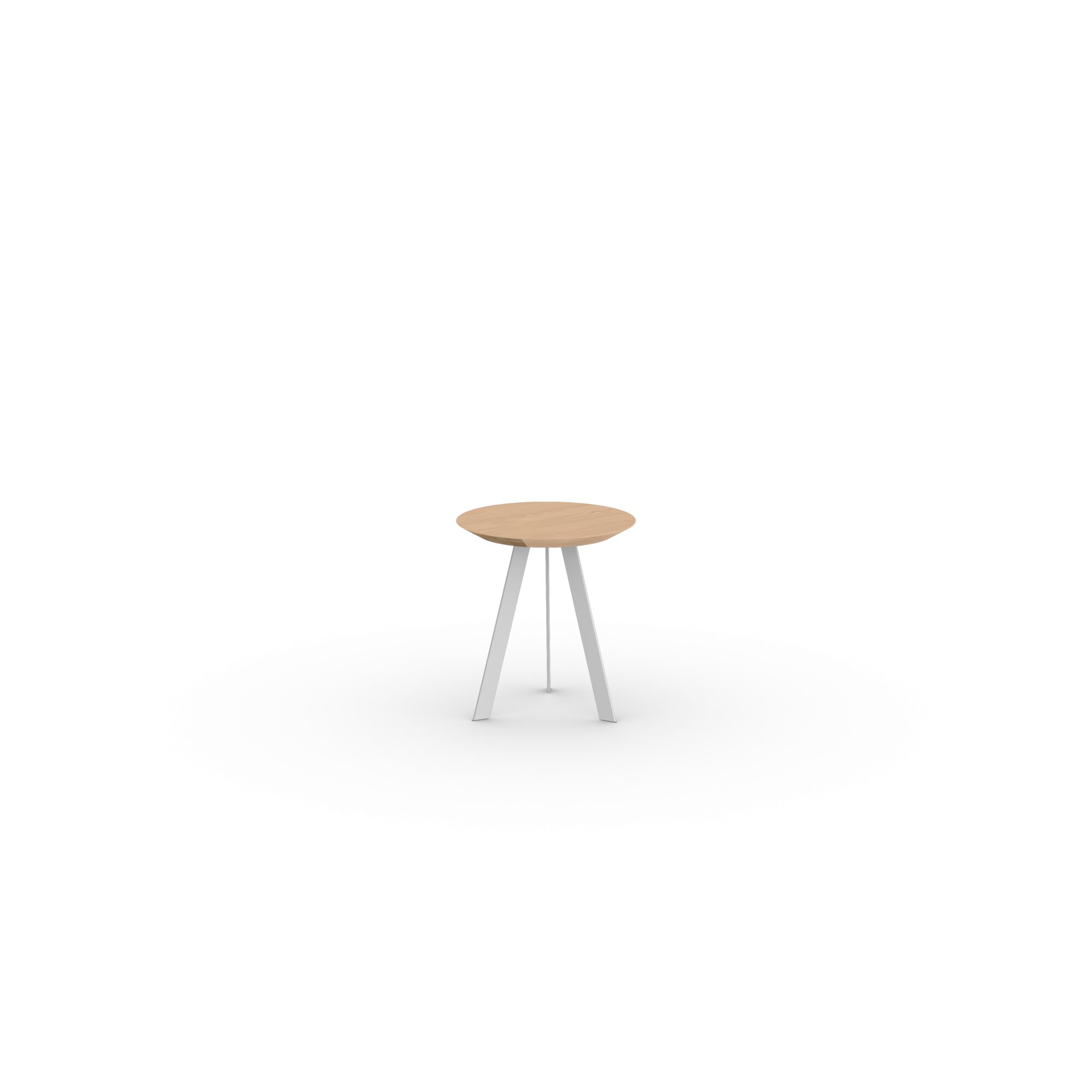 Design Coffee Table | New Co Coffee Table 40 Round White | Oak hardwax oil natural light 3041 | Studio HENK | 