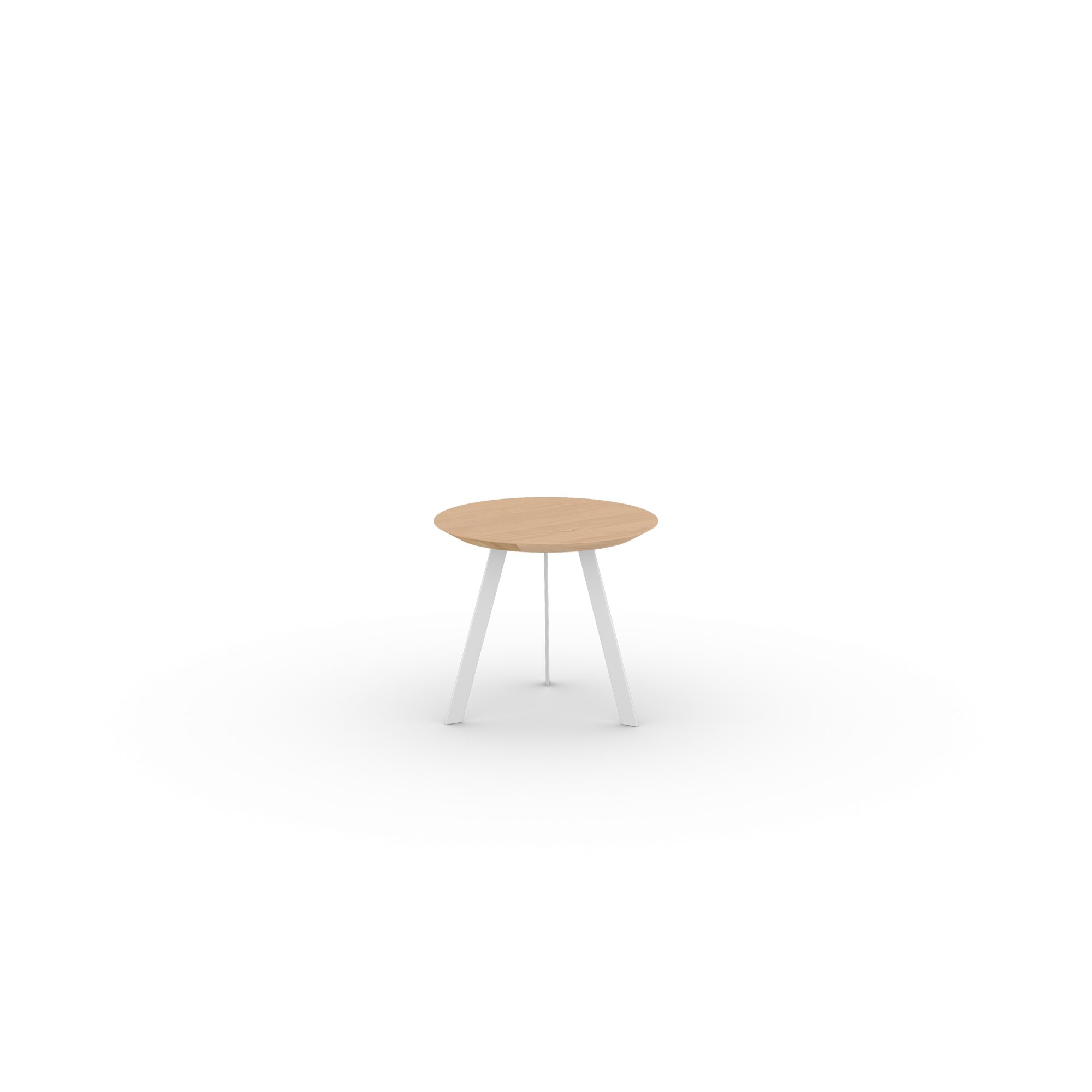 Design Coffee Table | New Co Coffee Table 50 Round White | Oak hardwax oil natural light 3041 | Studio HENK | 