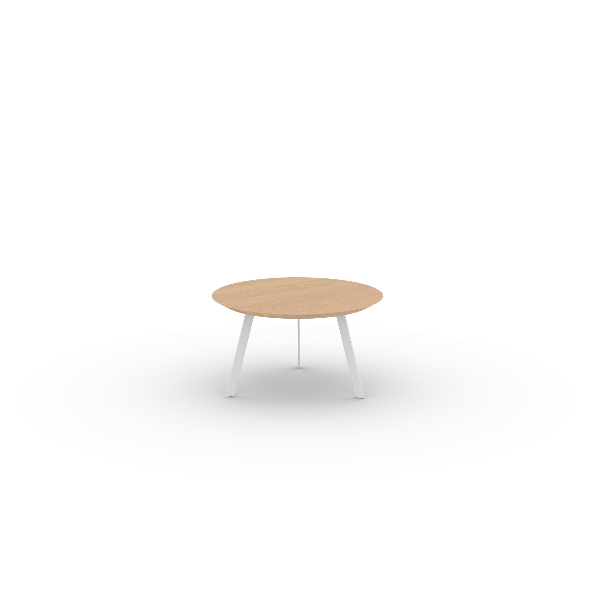 Design Coffee Table | New Co Coffee Table 70 Round White | Oak hardwax oil natural light 3041 | Studio HENK | 