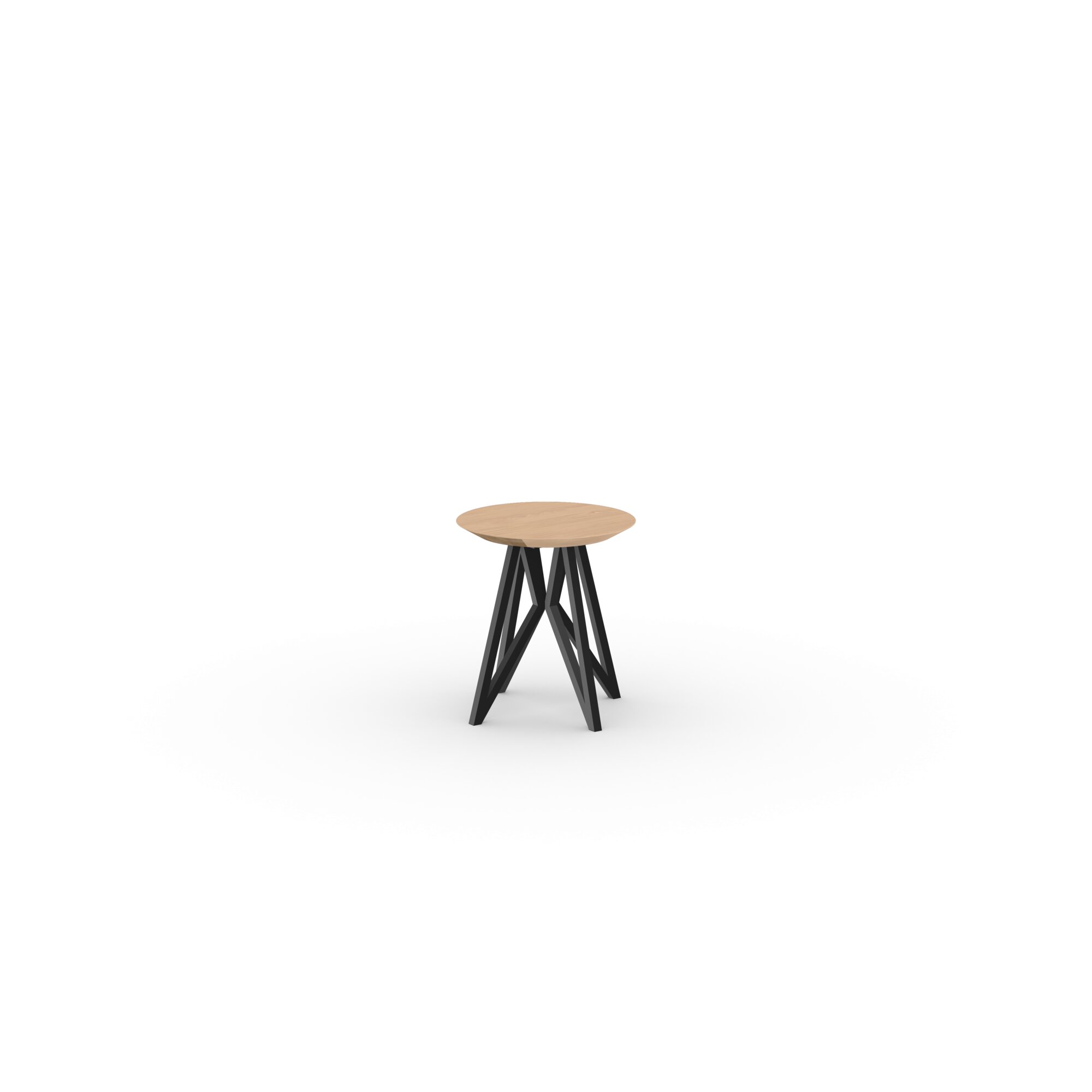 Design Coffee Table | Butterfly Quadpod Coffee Table Black | Oak hardwax oil natural light 3041 | Studio HENK | 