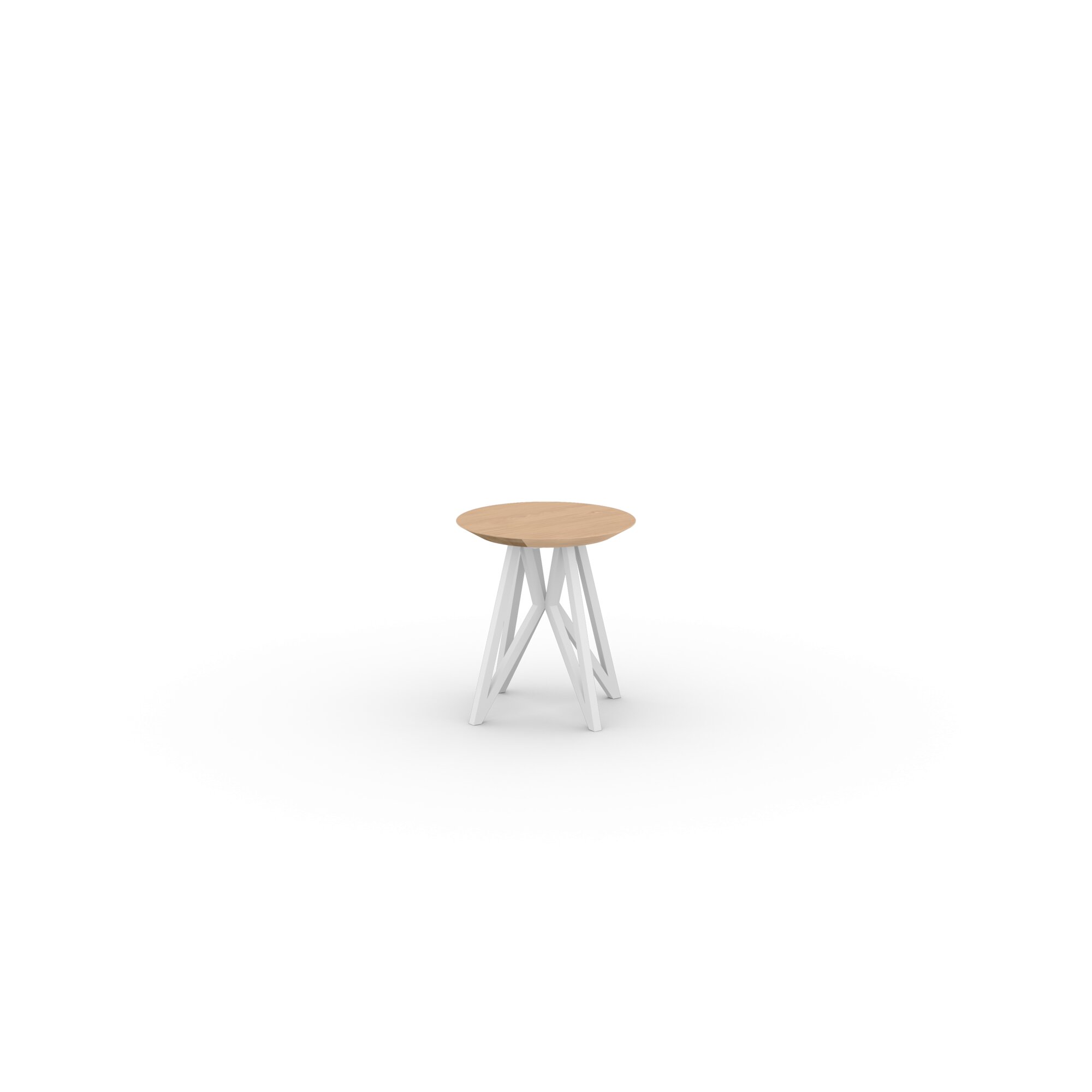 Design Coffee Table | Butterfly Quadpod Coffee Table White | Oak hardwax oil natural light 3041 | Studio HENK | 