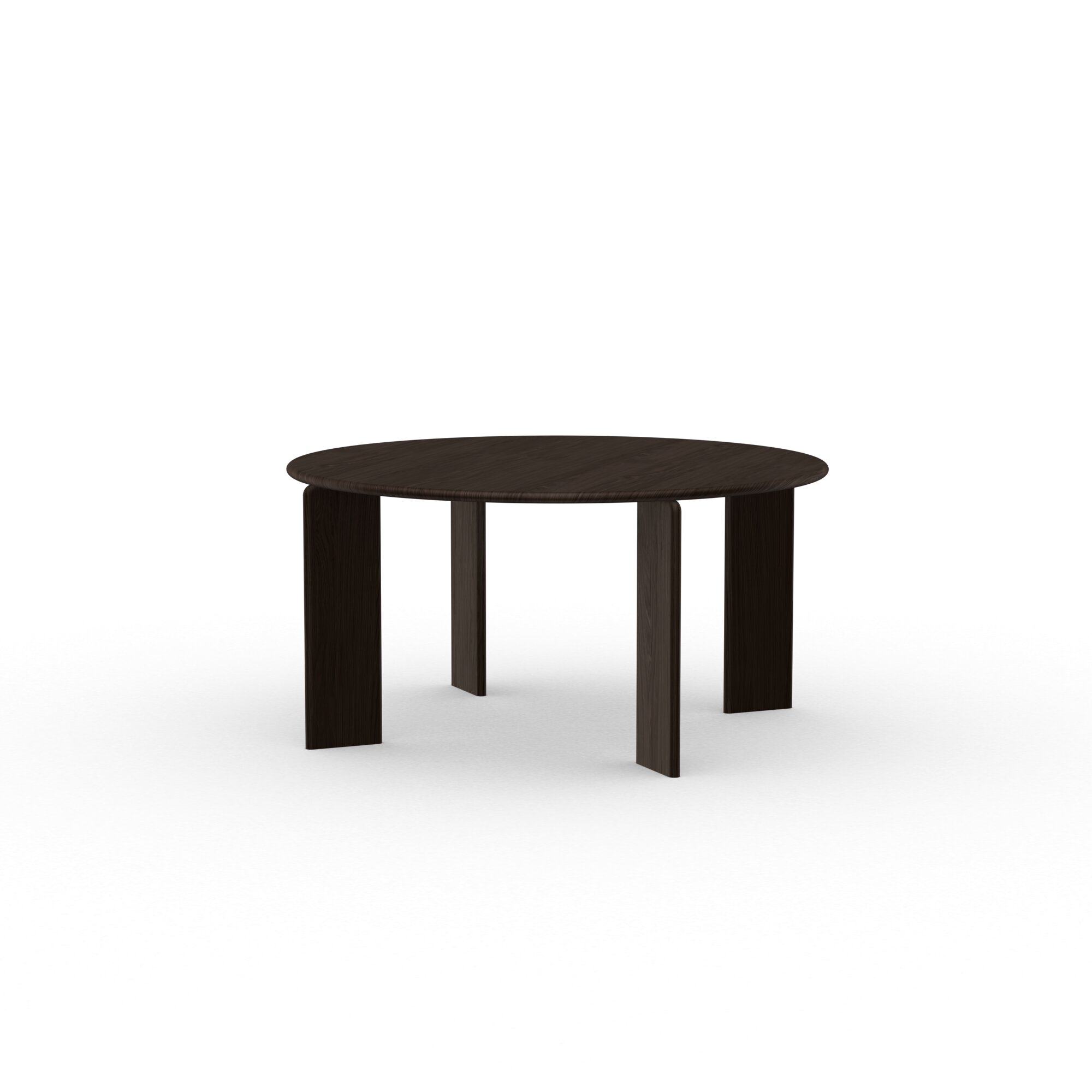 Round Design dining table | Soft Quadpod Oak smoked stain | Oak smoked | Studio HENK | 