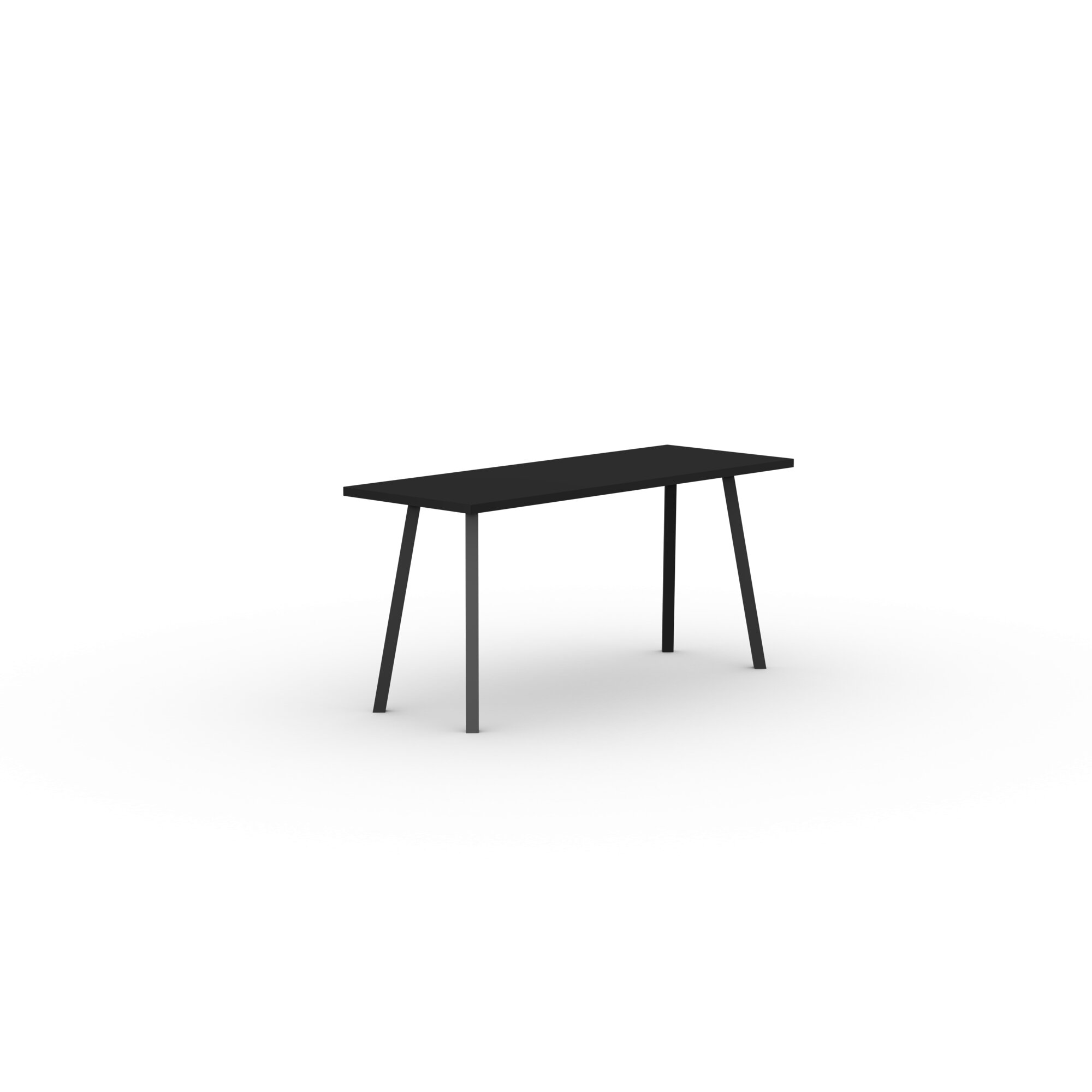 Rectangular Design dining table | New Classic Home Desk Steel black powdercoating | HPL Fenix nero ingo | Studio HENK | 