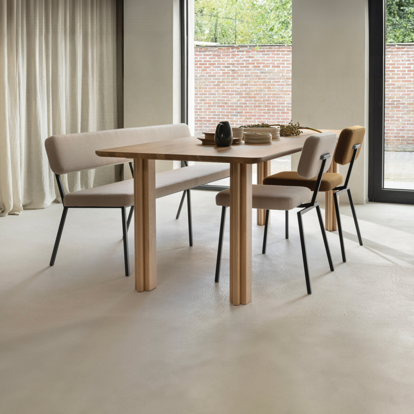 Rectangular Design dining table | Paste Dining Table Walnut naturel lacquer | Walnut naturel lacquer | Studio HENK | 
