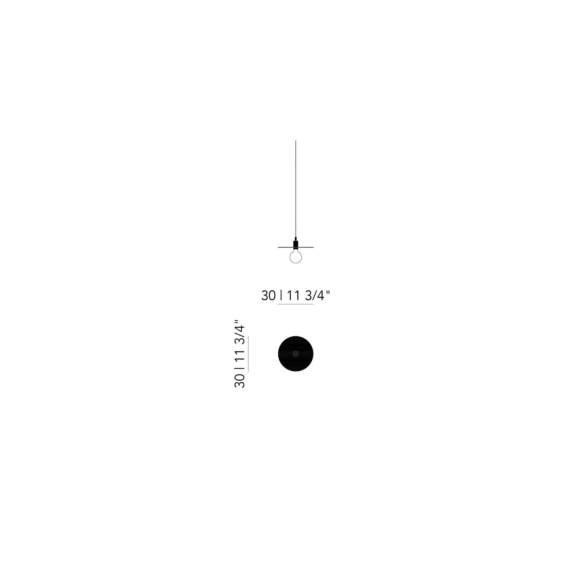 Design lighting | Nod M Pendant lamp 30cm | Studio HENK | schematic