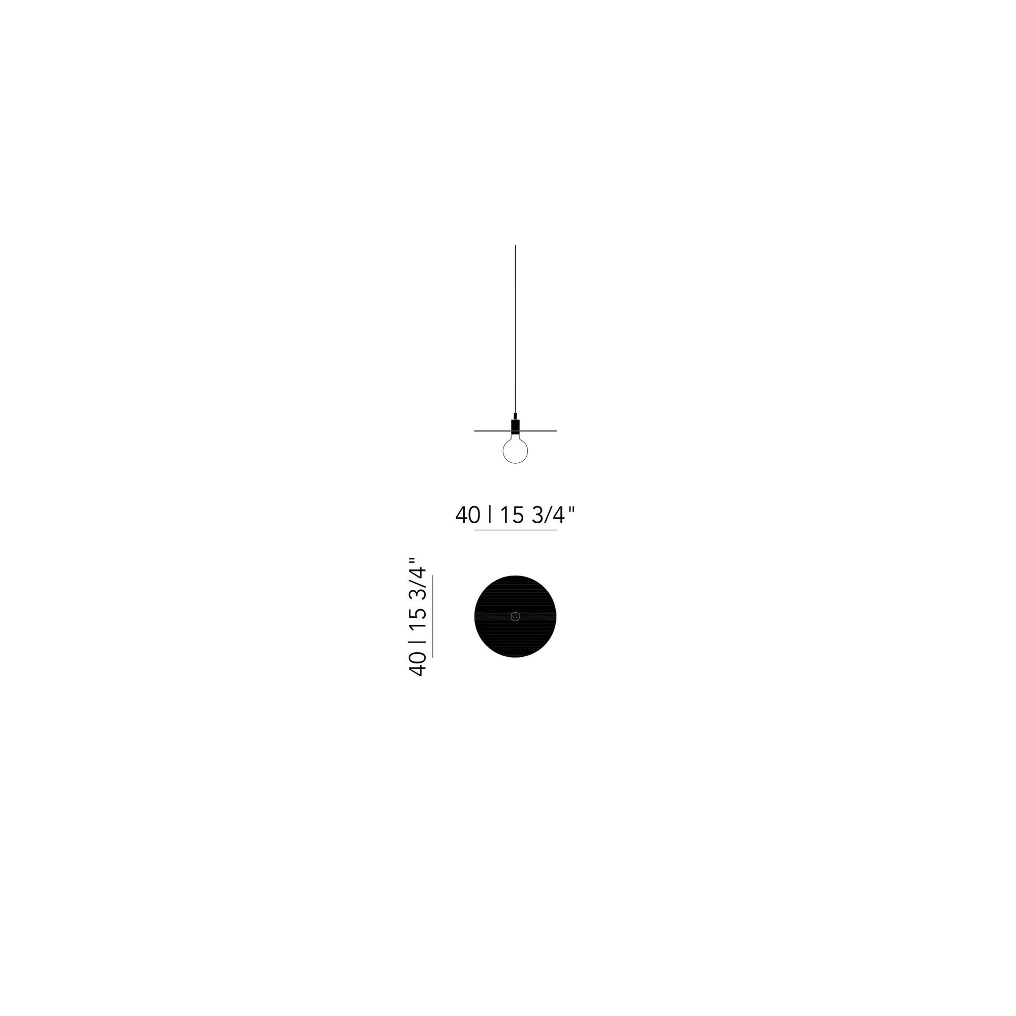 Design lighting | Nod L Pendant lamp 40cm | Studio HENK | schematic