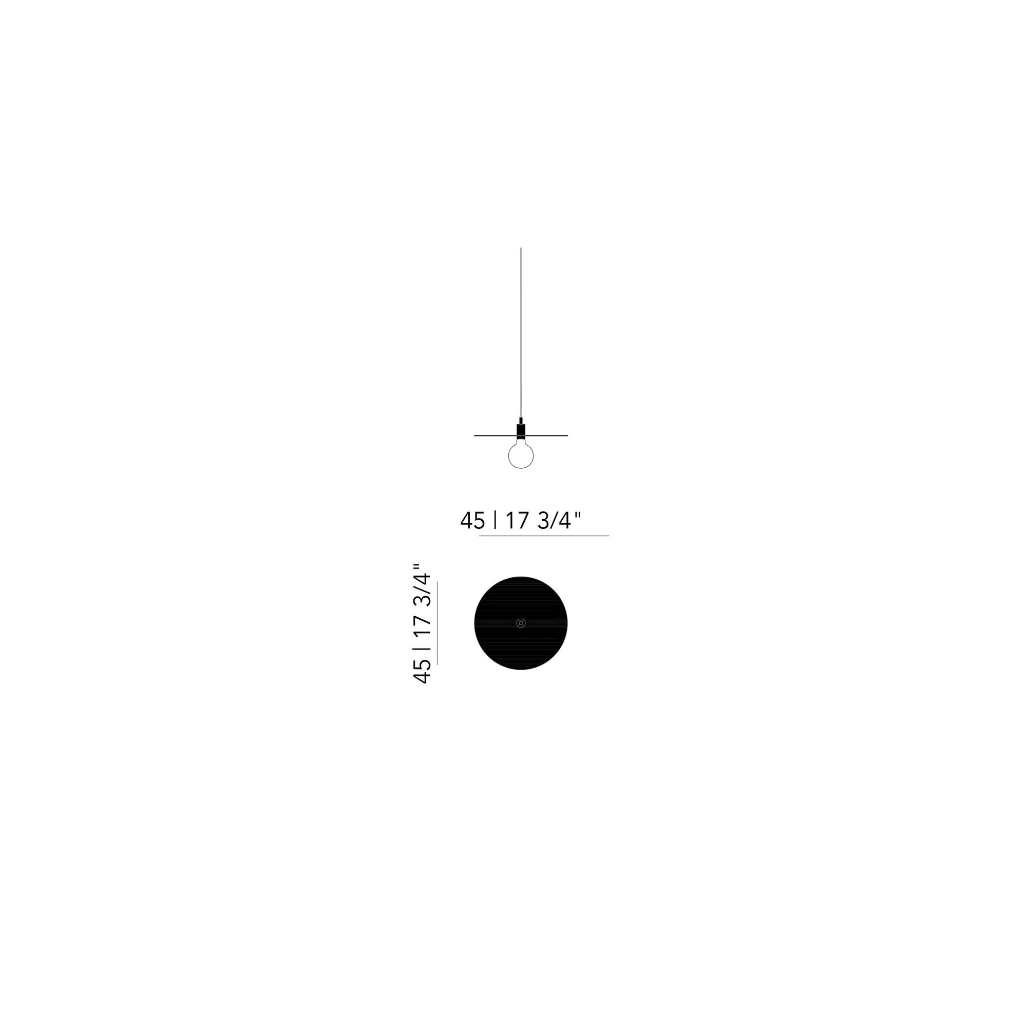 Design lighting | Nod XL Pendant lamp 45cm | Studio HENK | schematic