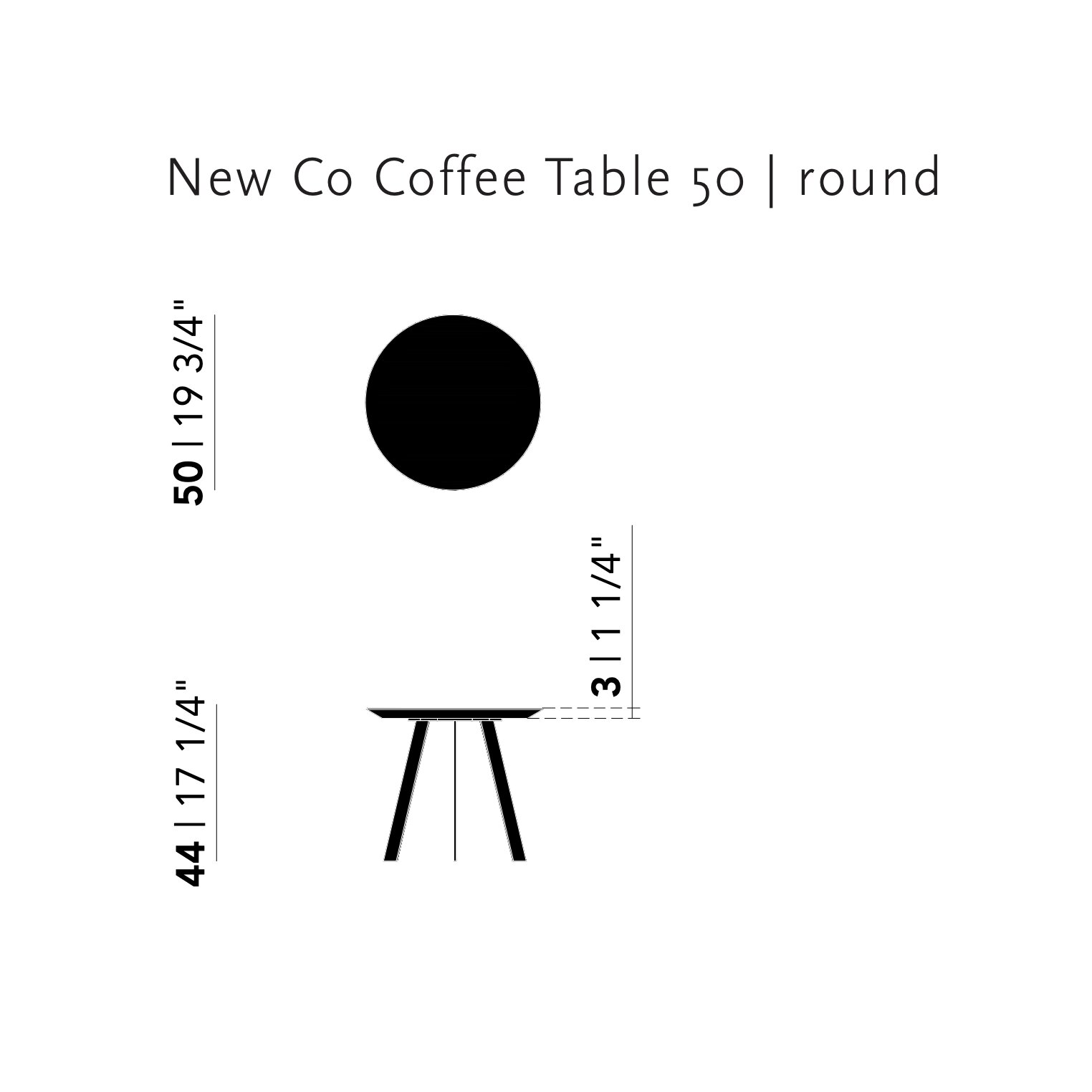 Design Coffee Table | New Co Coffee Table 50 Round White | Oak hardwax oil natural light 3041 | Studio HENK | 