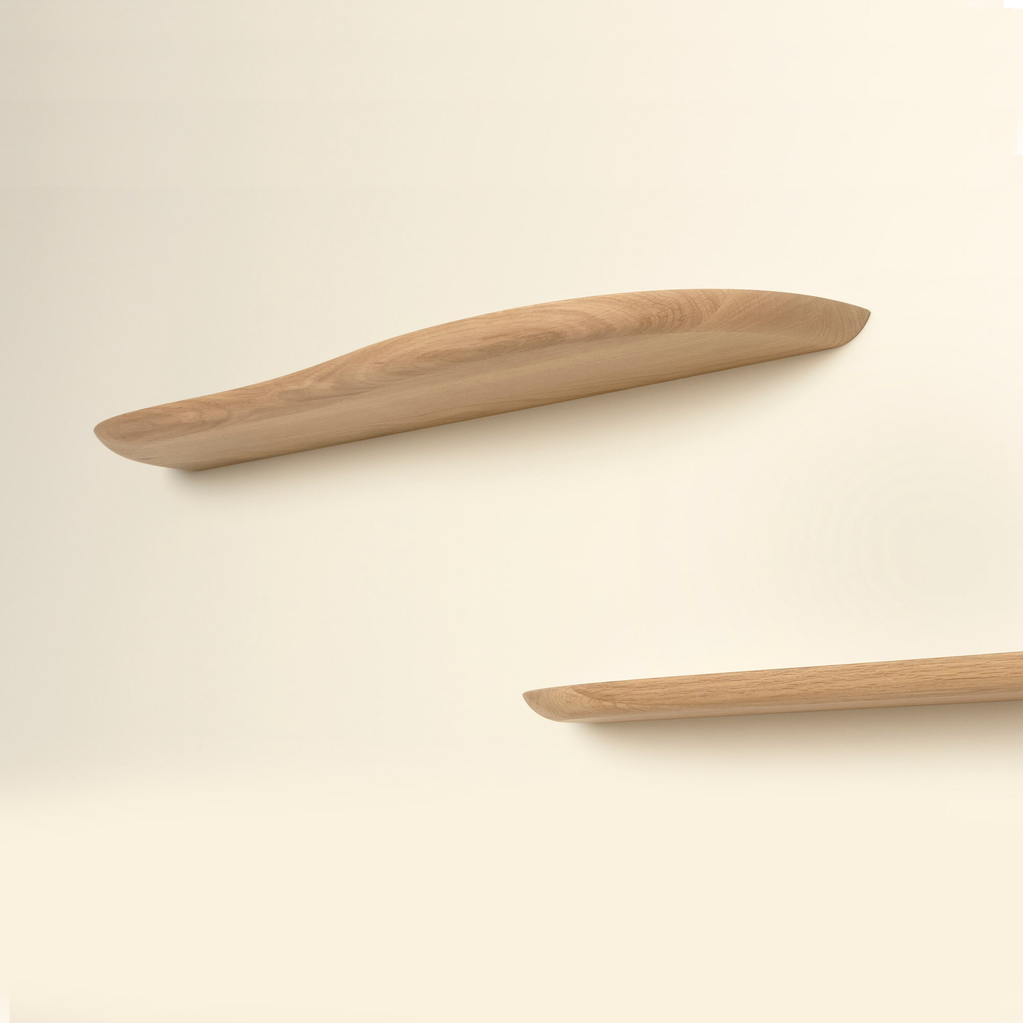 Design shelf | Blob shelf M Right Walnut naturel lacquer Radius | Studio HENK | 