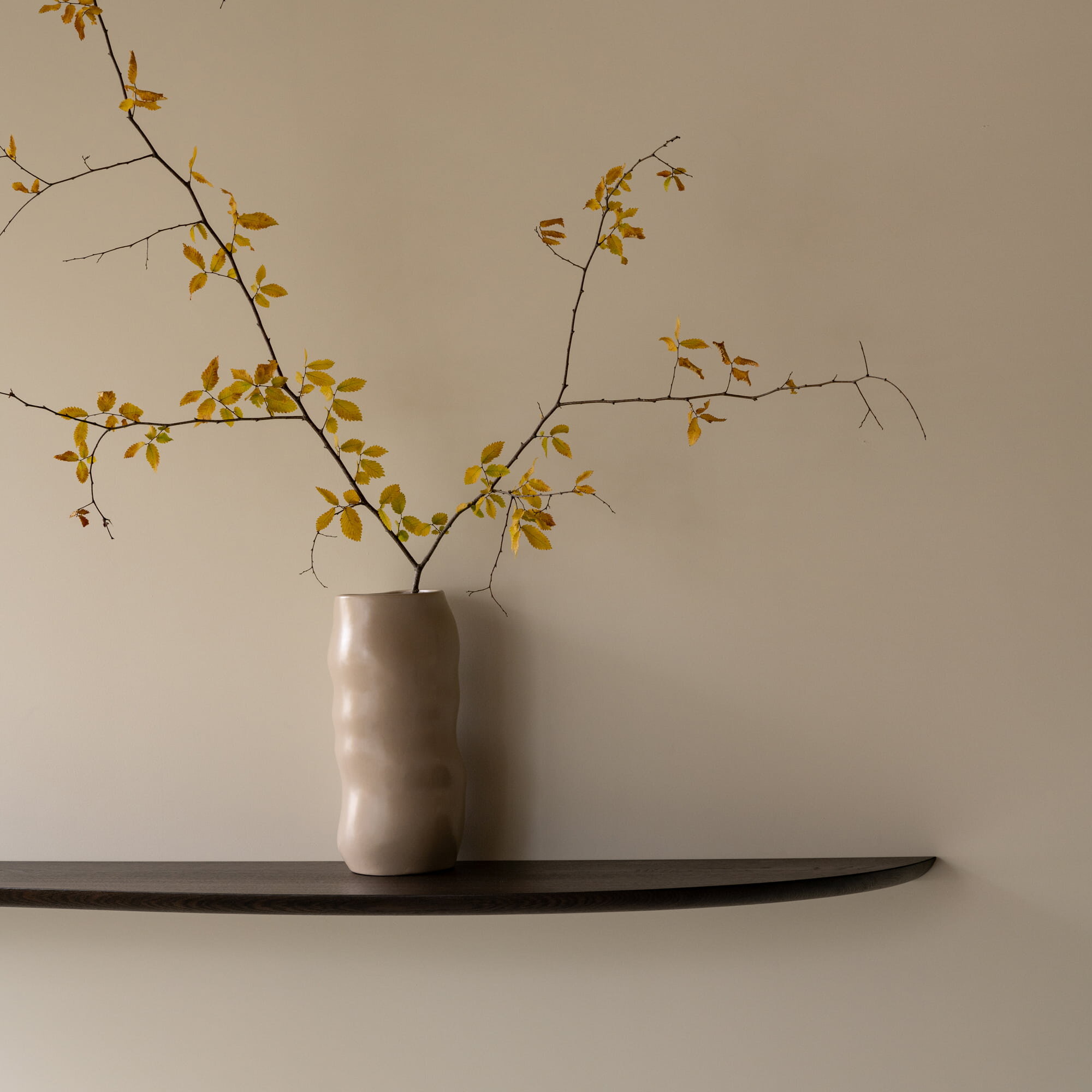 Design shelf | Blob shelf M Right Walnut naturel lacquer Radius | Studio HENK | 